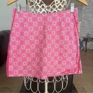 Golftini Pink Square Skort Sz 0 Cotton and Spandex Material